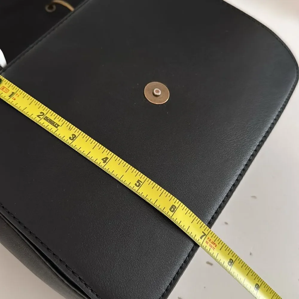 Aldo Black Crossbody Bag with Silver Embellishments EUC